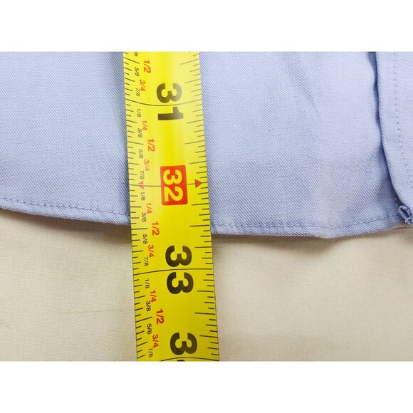 J. Crew Tech Classic Size Large Tall Mens Blue Spread Collar Long Sleeve Shirt - Picture 6 of 8